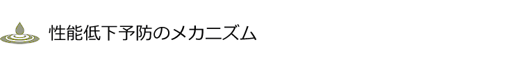 性能低下予防のメカニズム